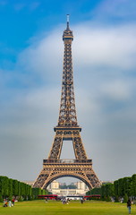 Fototapeta na wymiar Eiffel Tower and Field of Mars, Paris, France