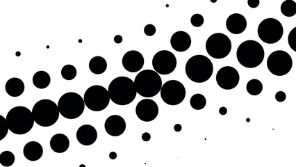 Halftone gradient pattern. Abstract halftone big dots background. Monochrome dots pattern. Pop Art, Comic big dots. Big circles strip. Banner with space. Design for presentation, report, flyer, card