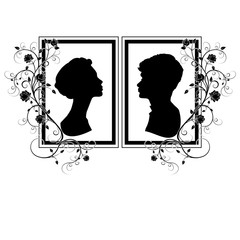 silhouette wedding flourishes