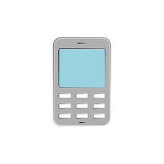 Mobile phone, cellphone with 4g lte sign isolated on background. Smartphone technology. Digital device icon. Vector flat design