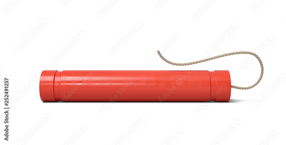 Aufkleber 3d rendering of a dynamite stick on a white background.