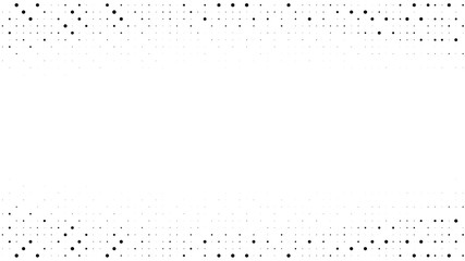 Halftone gradient pattern. Abstract halftone dots background. Monochrome dots pattern. Pop Art, Comic small dots. Gradient frame. Banner with space. Design for presentation, report, flyer, card