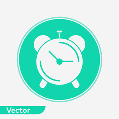 Alarm clock vector icon sign symbol