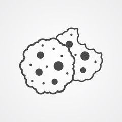 Cookie vector icon sign symbol