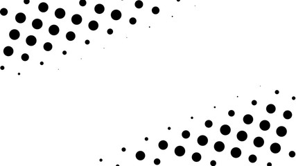 Halftone gradient pattern. Abstract halftone dots background. Monochrome dots pattern. Pop Art, Comic small dots. Gradient frame. Banner with space. Design for presentation, report, flyer, card