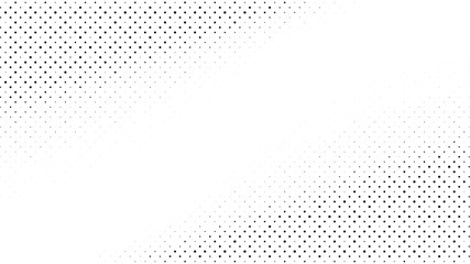 Halftone gradient pattern. Abstract halftone dots background. Monochrome dots pattern. Pop Art, Comic small dots. Gradient frame. Banner with space. Design for presentation, report, flyer, card