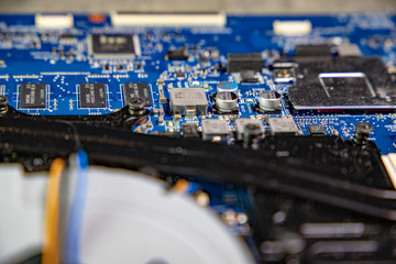 Close up Laptop Motherboard