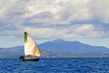 Fototapeta premium Malagasy traditional boat, Nosy Be island, Madagascar