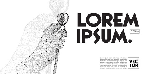 Doctor hand holding Medicine stethoscope low poly health care World Day.