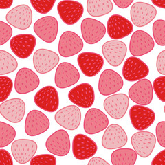 Lovely pink abstract simple strawberries repeating pattern