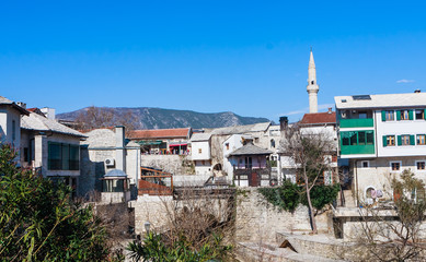 Mostar traditional house in old town, Bosnia and Herzegovina
