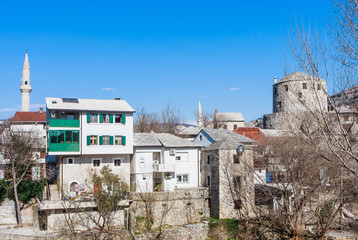 Mostar traditional house in old town, Bosnia and Herzegovina