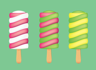 Popsicle ice cream. vector illustration