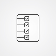 Checklist vector icon sign symbol