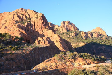Naklejka premium les rochers de l'Esterel