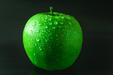 wet green apple