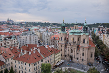 old city street of prague in czech republic