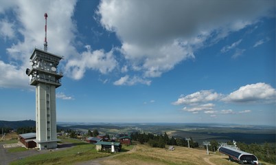 Television transmitter Klinovec in the Ore Mountains, which was built in 1967.