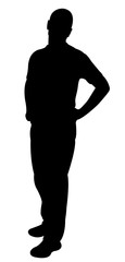a man body silhouette vector