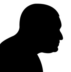 Obraz na płótnie Canvas a man head silhouette vector