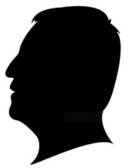 a man head silhouette vector