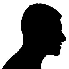 a man head silhouette vector