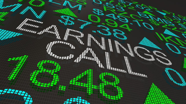 Earnings Call Business Company Report Stock Market 3d Illustration