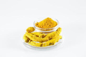 Turmeric Isolated in white.