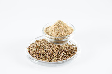 Cumin Isolated in white.