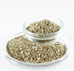 Dried Marjoram Isolated in white.