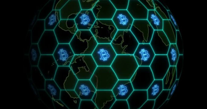 Earth is entangled by Bitcoin Cash (BCH) blockchain network. Blockchain concept
