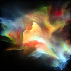 Digital Colorful Paint Splash Explosion