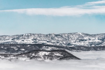 mountain winter landscape. 
