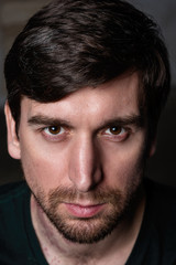 Fototapeta premium Male portrait with character. Brown with brown eyes.