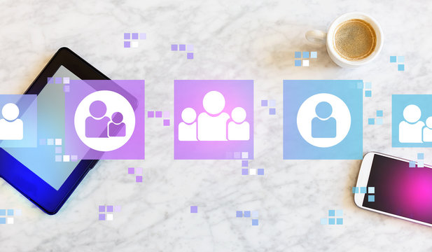 Social connections with a tablet computer and smart phone