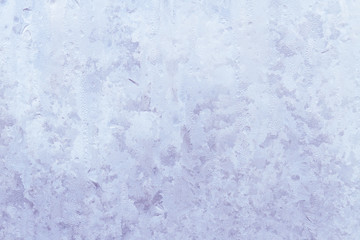 Frosty patterns on a frozen ice box in the early morning