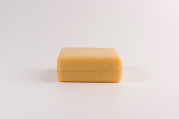 piece of natural soap isolated on a white background