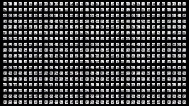 numbers code information clock counting