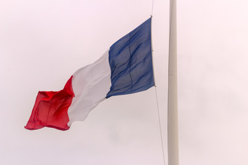 French flag at half mast