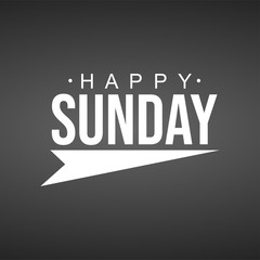 happy sunday. Life quote with modern background vector