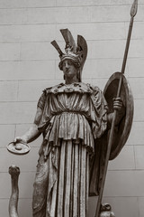 The statue of the ancient Greek goddess of wisdom, Athena