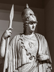 The statue of the ancient Greek goddess of wisdom, Athena