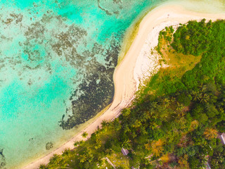 Foto aérea de la isla en Madagascar. Ile aux Nattes