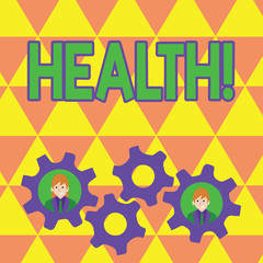 Word writing text Health. Business concept for State of being free from Illness Injuries Mental Physical condition