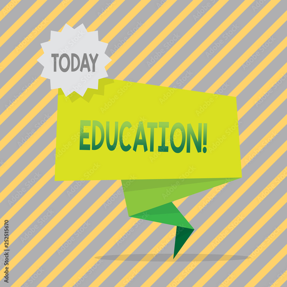 Poster writing note showing education. business photo showcasing teaching of students by implementation of 