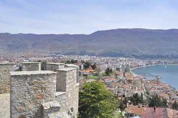 Fototapeta na wymiar Samuel's Fortress in Ohrid, Macedonia