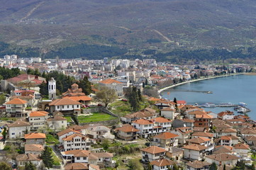 Naklejka na ściany i meble A View of City of Ohrid, Macedonia
