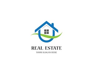 Real estate logo icon illustration