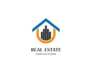 Real estate logo icon illustration