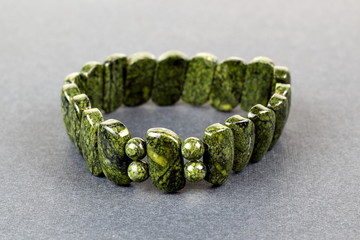 Bracelet made of natural stones. Coil. 
